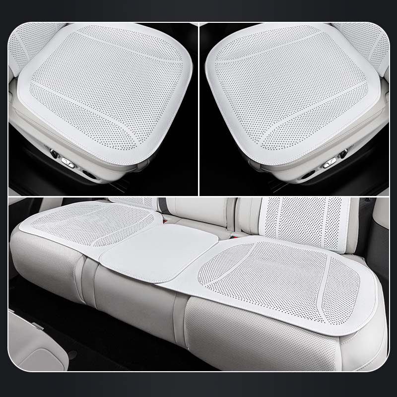 Nappa Leather Car Seat Cushion & Backrest Set