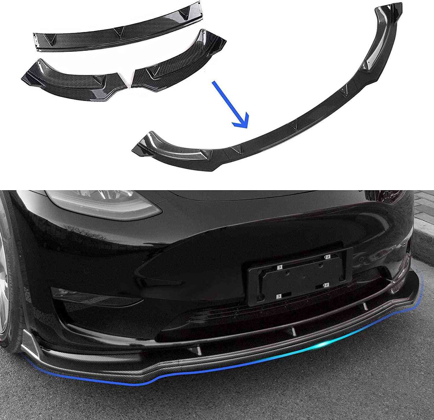 Premium Front Lip Splitter For Tesla Model 3 (2019-2023)