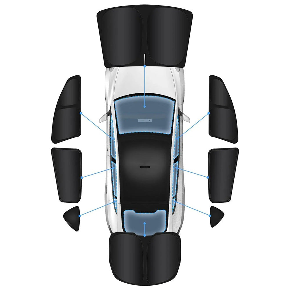 Privacy Curtains & Full Window Sunshades For Tesla Model Y (2022-2026)