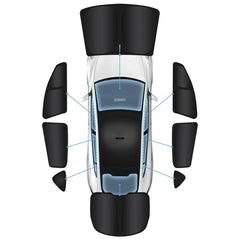 Privacy Curtains & Full Window Sunshades For Tesla Model Y (2022-2026)