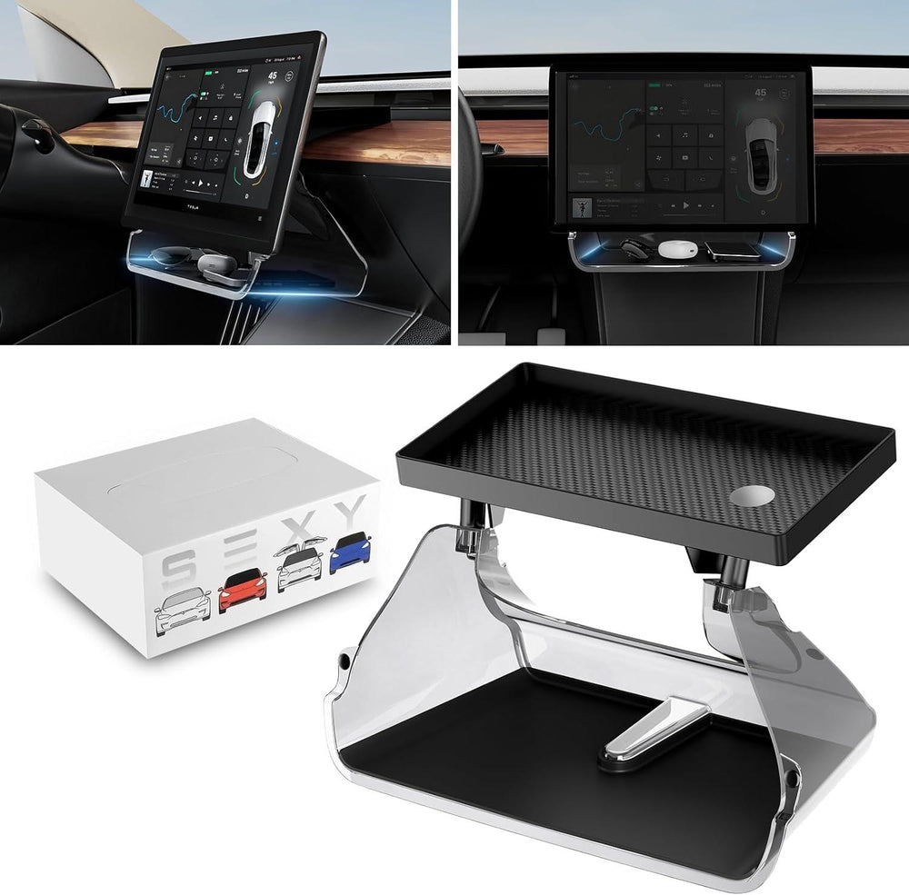 2in1 Magnetic Center Console Screen Storage Tray For Model 3/Y