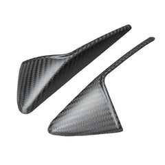 Lightweight carbon fiber camera covers with a sleek aerodynamic shape.