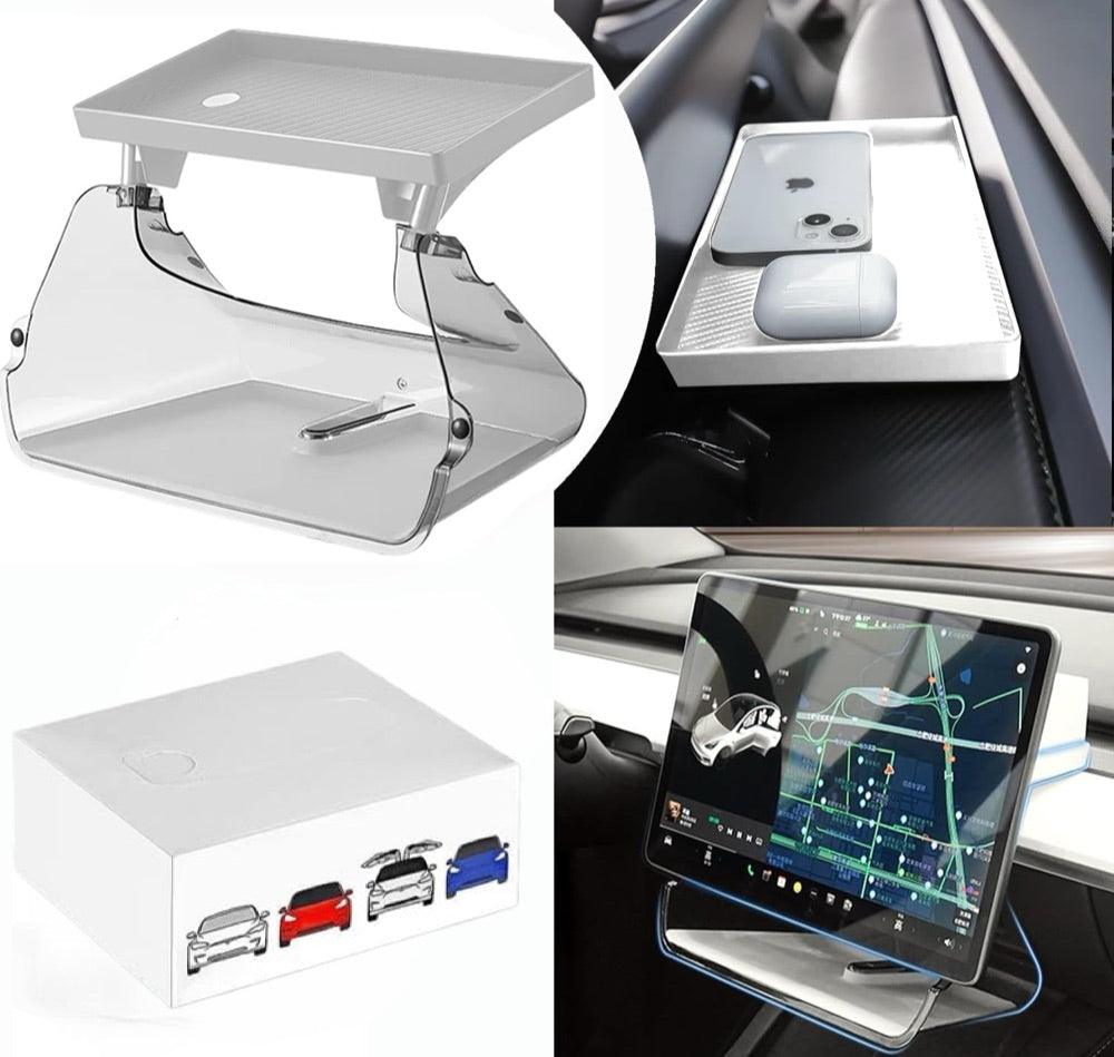 2in1 Magnetic Center Console Screen Storage Tray For Model 3/Y