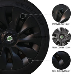 18‘’ Turbine  Wheel  Covers Matte Black for Model 3 - TESDADDY