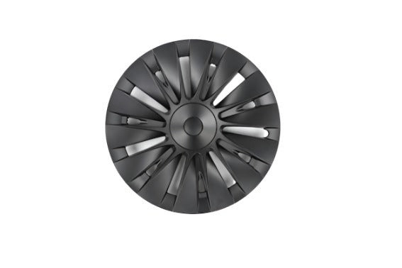 19‘’ Helios Wheel Covers Matt Black For Model Y - TESDADDY