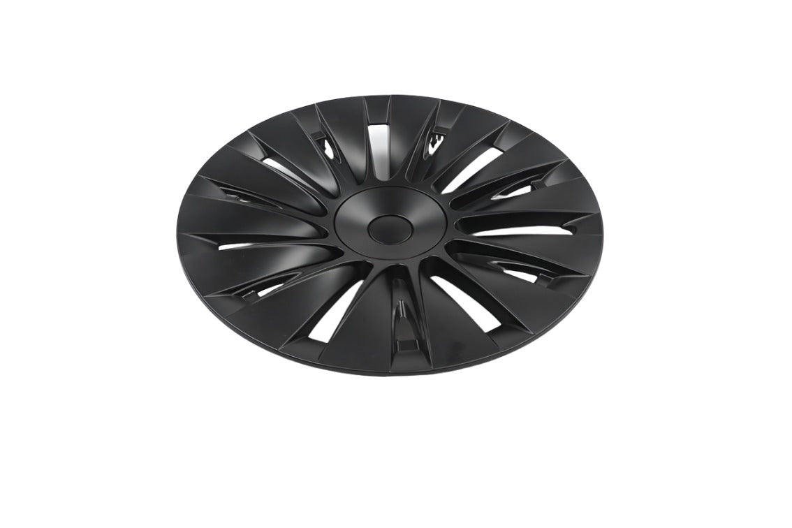19‘’ Helios Wheel Covers Matt Black For Model Y - TESDADDY