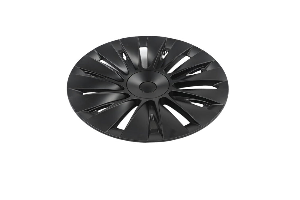 19‘’ Helios Wheel Covers Matt Black For Model Y - TESDADDY