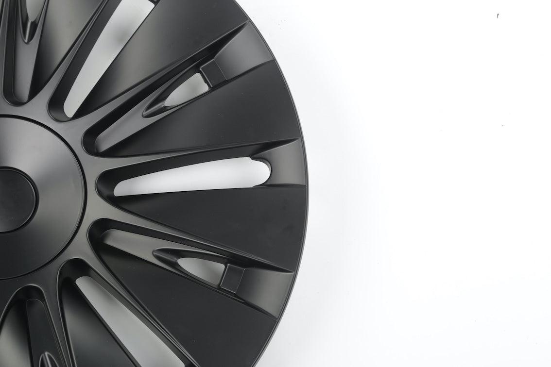 19‘’ Helios Wheel Covers Matt Black For Model Y - TESDADDY