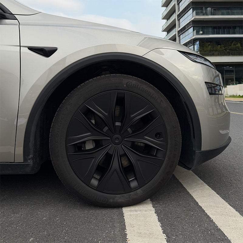 19" Matt Black Aero Wheel Covers For Tesla Model Y L (2026)