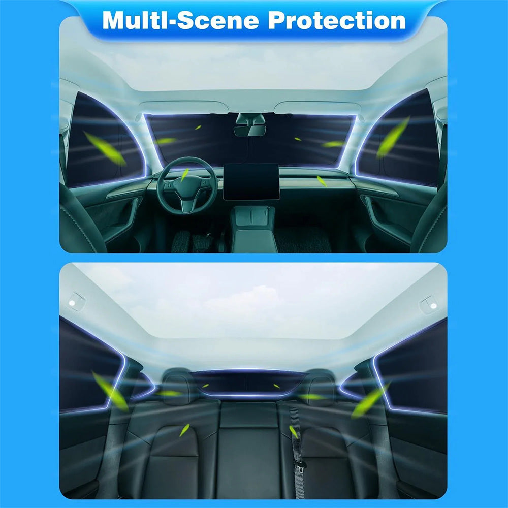 Privacy Curtains & Full Window Sunshades For Tesla Model Y (2022-2026)