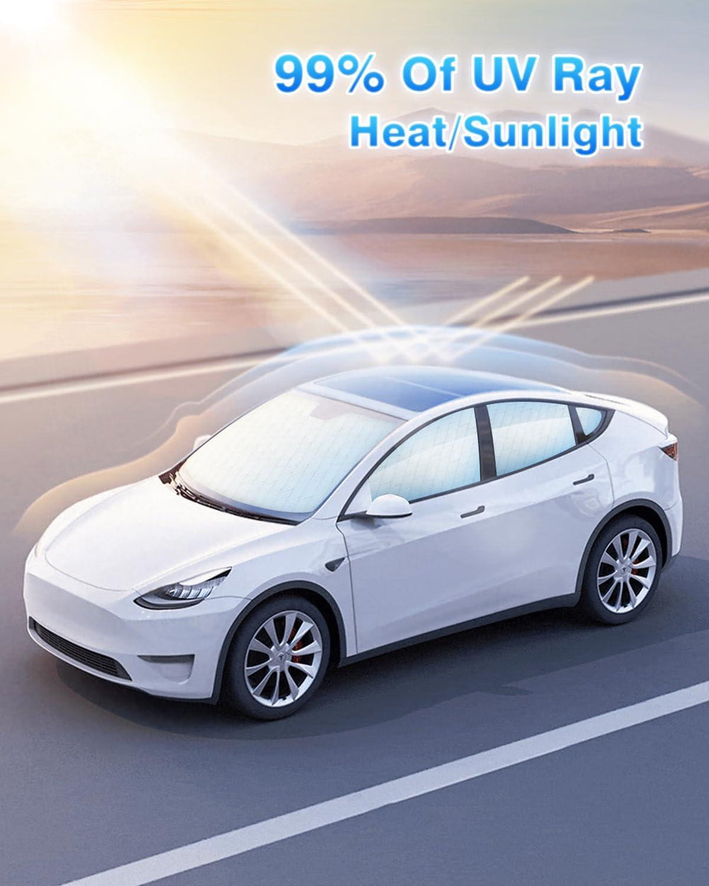 Privacy Curtains & Full Windows Sunshade For Model Y - TESDADDY