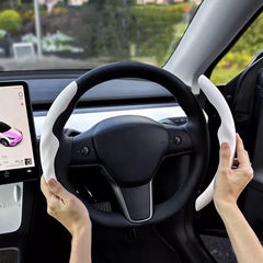 Steering Wheel Grip Grab Cover For Tesla Model Y(2022-2026)/Model 3 (2019-2026)