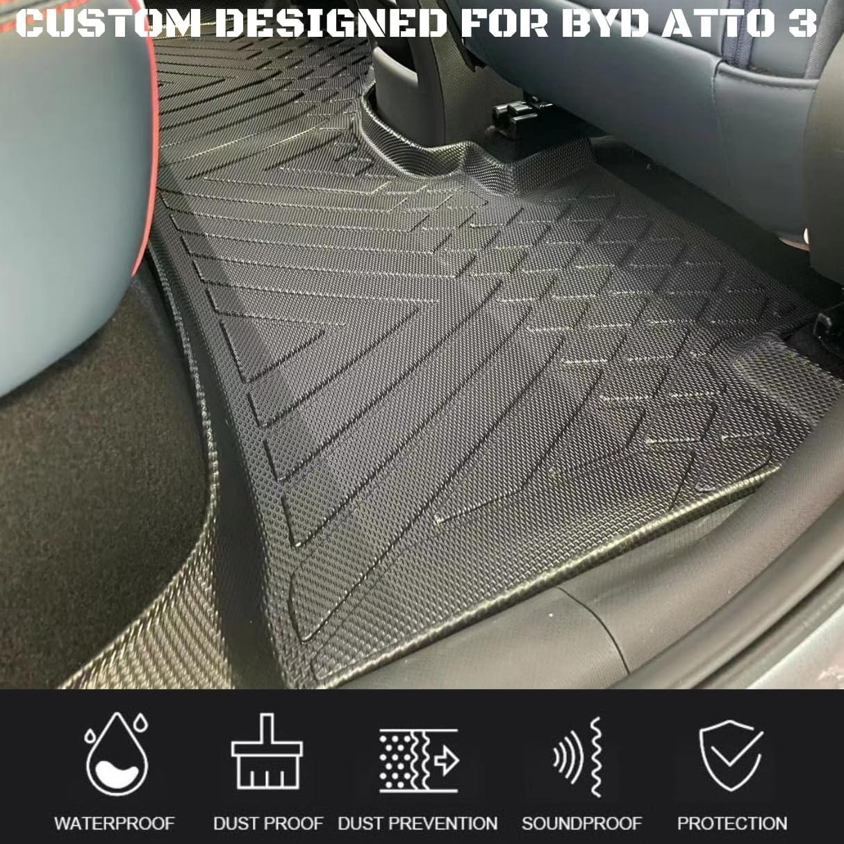 3D All-Weather TPE Floor Mats For BYD ATTO3 (2022-2026)