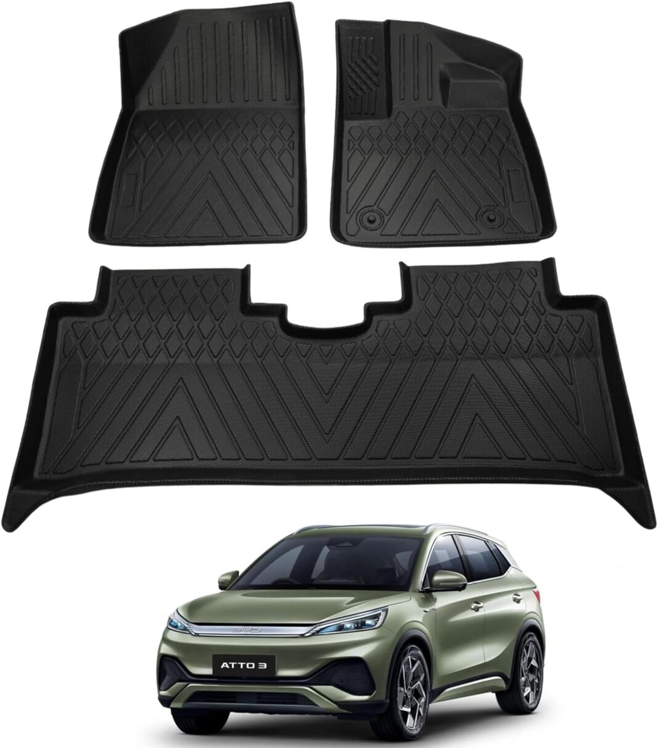 3D All-Weather TPE Floor Mats For BYD ATTO3 (2022-2026)