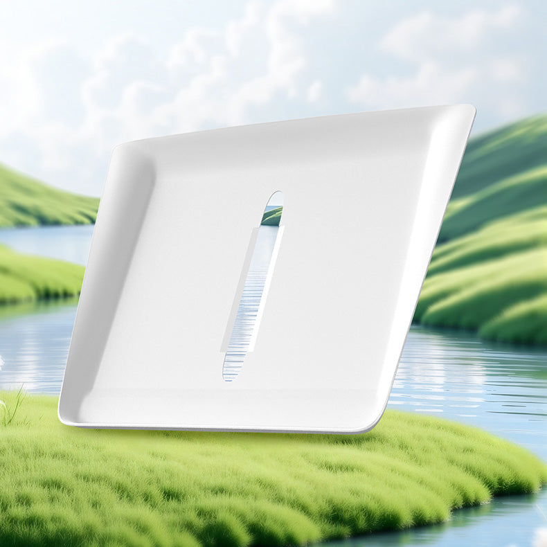 White silicone wireless charging liner protector with a wrap-around edge for Model Y L