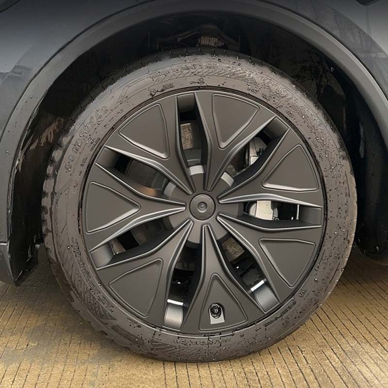 19" Matt Black Aero Wheel Covers For Tesla Model Y L (2026)